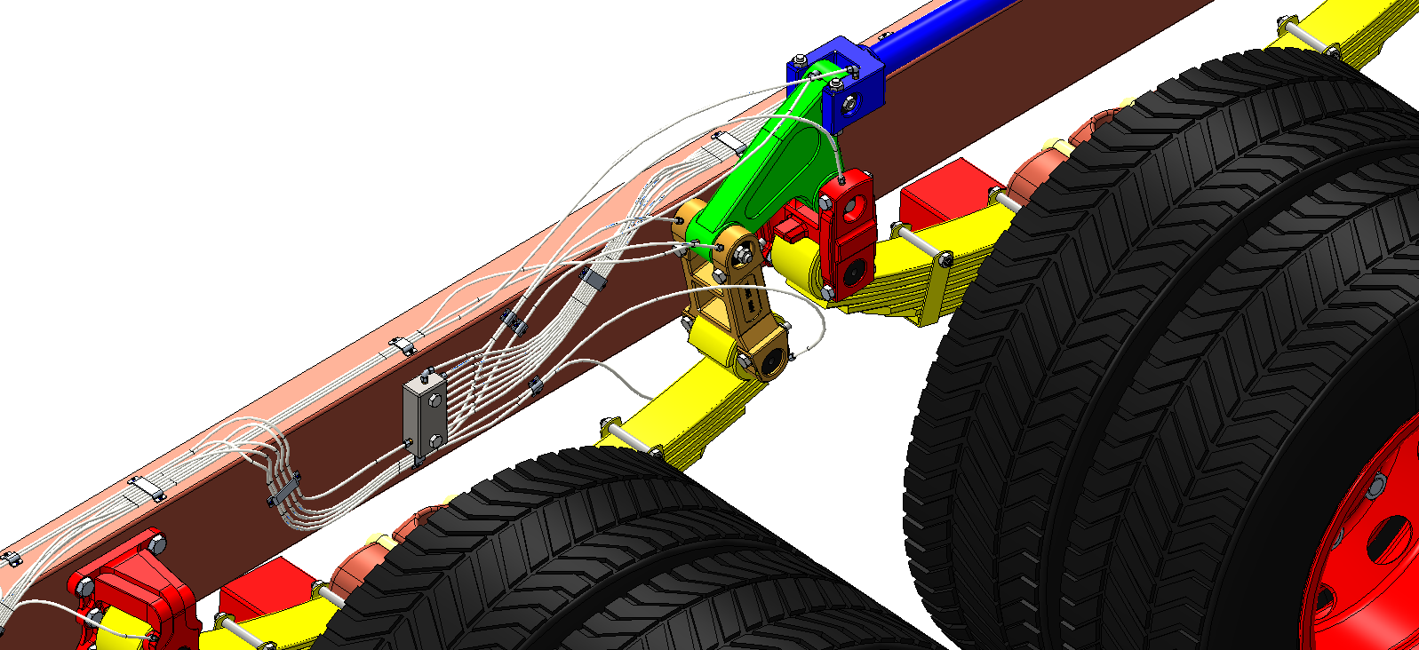 卡车双联轴悬架